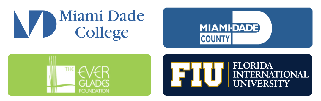 Miami-Dade College, Miami-Dade County, The Everglades Foundation, and Florida International University logos.